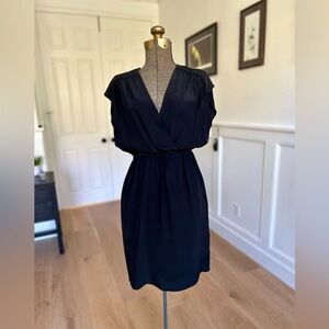 TWELFTH STREET BY CYNTHIA VINCENT 100% SILK BLACK DRESS SIZE SMALL